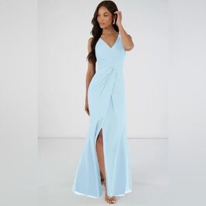 Elegant Light Blue Evening Gown